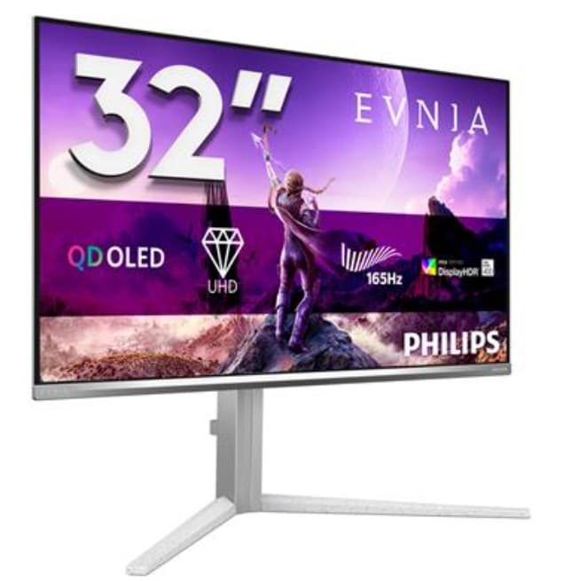 Philips Evnia 6000 32M2N6901A/00 31.5" QD OLED White Multimedia Monitor (3840x2160/0.03ms/2xHDMI/DisplayPort/USB-C) - Image 1