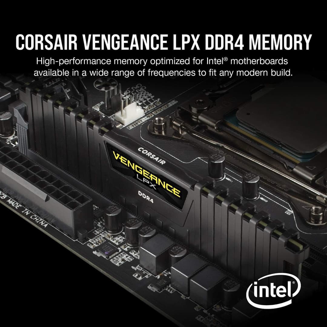Corsair CMK32GX4M2B3200C16 Vengeance LPX 32 GB (2 x 16 GB) DDR4 3200 MHz C16 XMP 2.0 High Performance Desktop Memory Kit - Black - Image 5