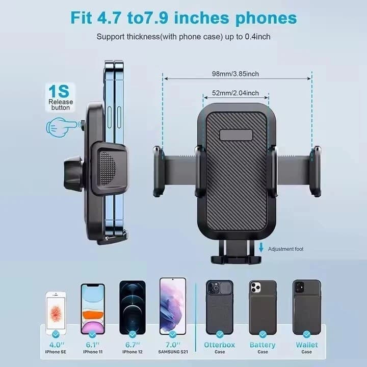 Universal Car Phone Holder 360° Dashboard Windscreen Air Vent Mobile Mount Stand - Image 4
