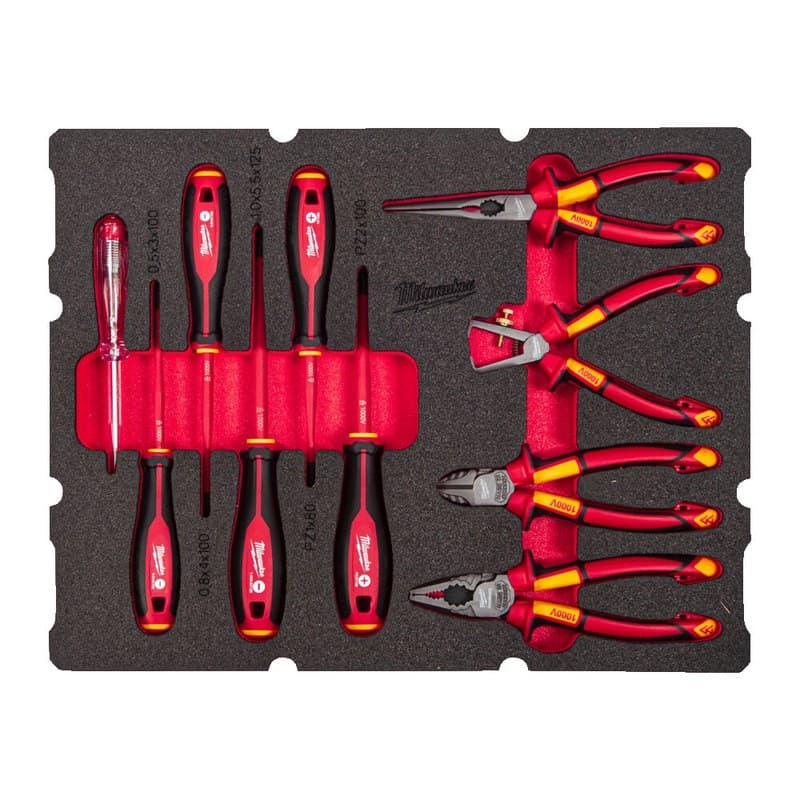 Milwaukee 4932493637 10pc Packout Drawer Insulated Electrician Foam Insert Set