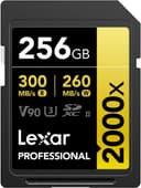 Lexar Professional 2000x SD Card 256GB, SDXC UHS-II Memory Card, Up to 300MB/s Read, 260MB/s Write, Class 10, U3, V90 SDXC Card for DSLR, Full-HD Cinema-Quality 8K Video Cameras thumbnail 1