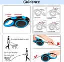 3 m Retractable Cord Leash for Small Dogs up to 8 kg | Pocket size | 3-Finger Handle | Pink | Retractable Dog Lead thumbnail 3