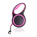 3 m Retractable Cord Leash for Small Dogs up to 8 kg | Pocket size | 3-Finger Handle | Pink | Retractable Dog Lead thumbnail 1