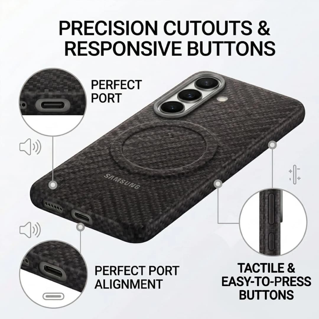 GENUINE SAMSUNG GALAXY S26+ Plus CARBON MAGNET CASE COVER (EF-KS947) - BLACK - Image 5