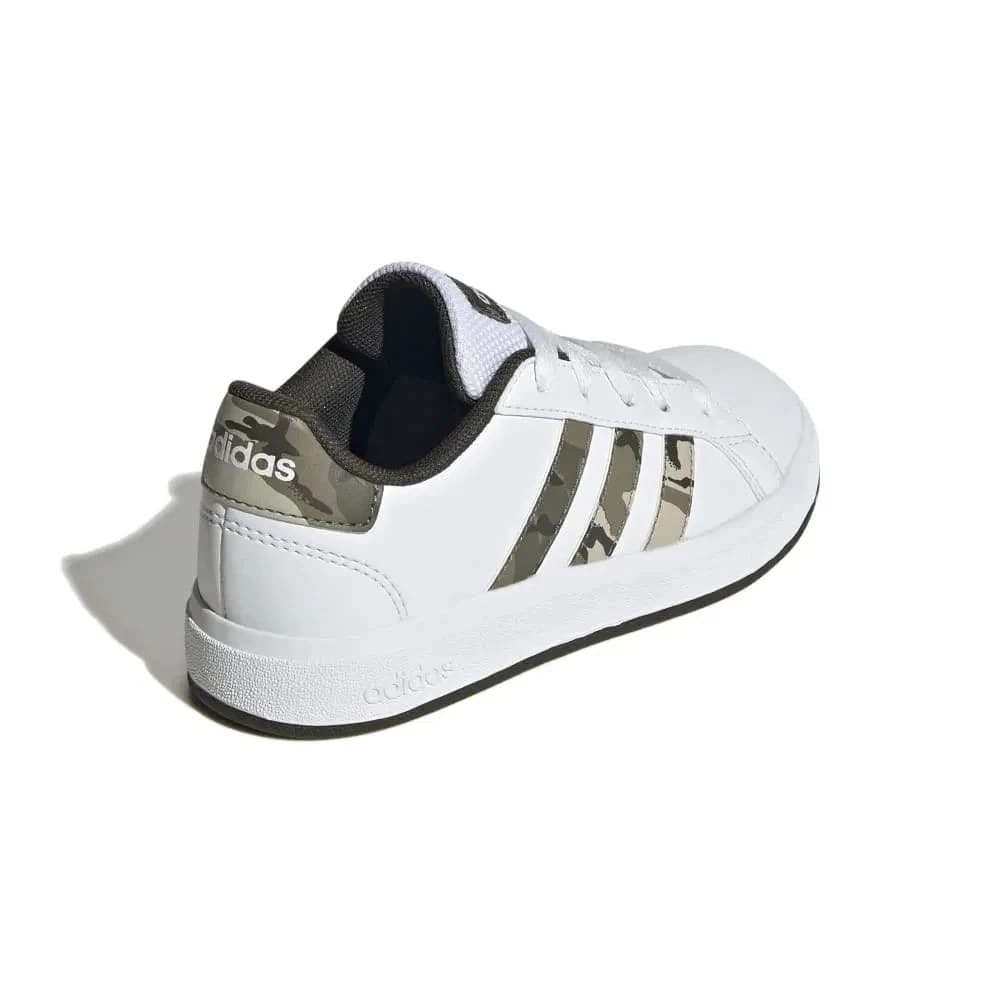 Adidas Grand Court 2.0 K Junior Girls Boys Trainers White Green UK 6 Womens - Image 5
