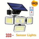 Solar LED Motion Sensor Security Light Outdoor Waterproof Wall Flood Garden Lamp Pack of 2 thumbnail 2