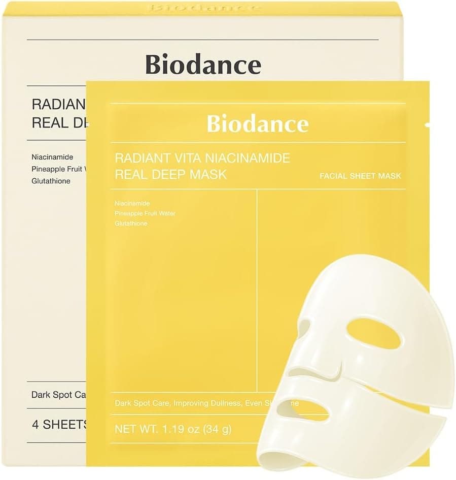 BIODANCE Vita Niacinamide Hydrogel Overnight Face Mask 4 PCs - Image 1