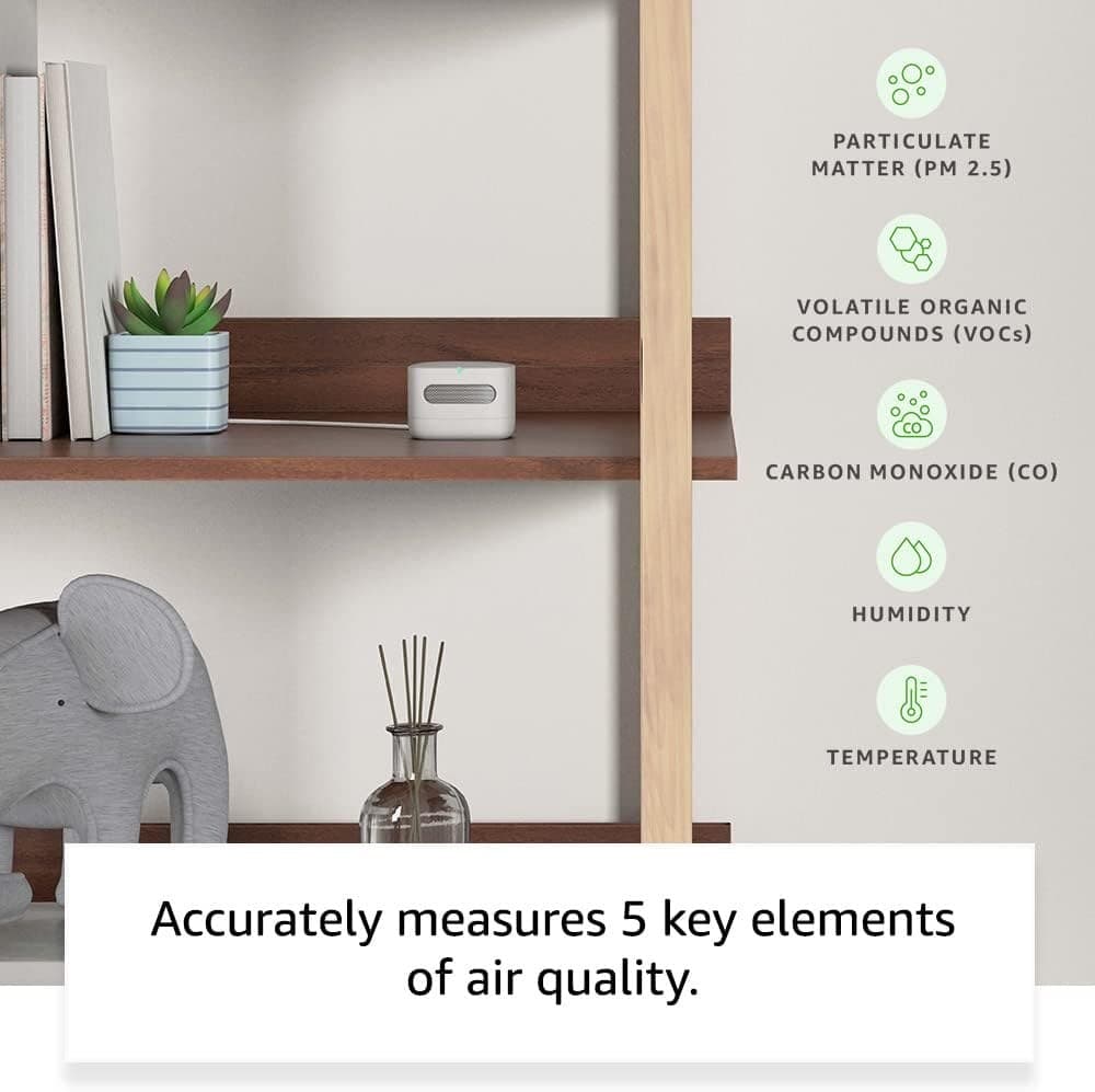 Amazon Smart Air Quality Monitor (Newest gen) | Know your air, Works with Alexa - Image 1