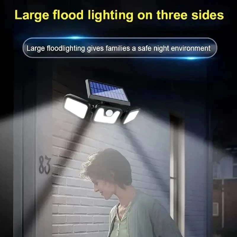 Solar LED Motion Sensor Security Light Outdoor Waterproof Wall Flood Garden Lamp - Image 5
