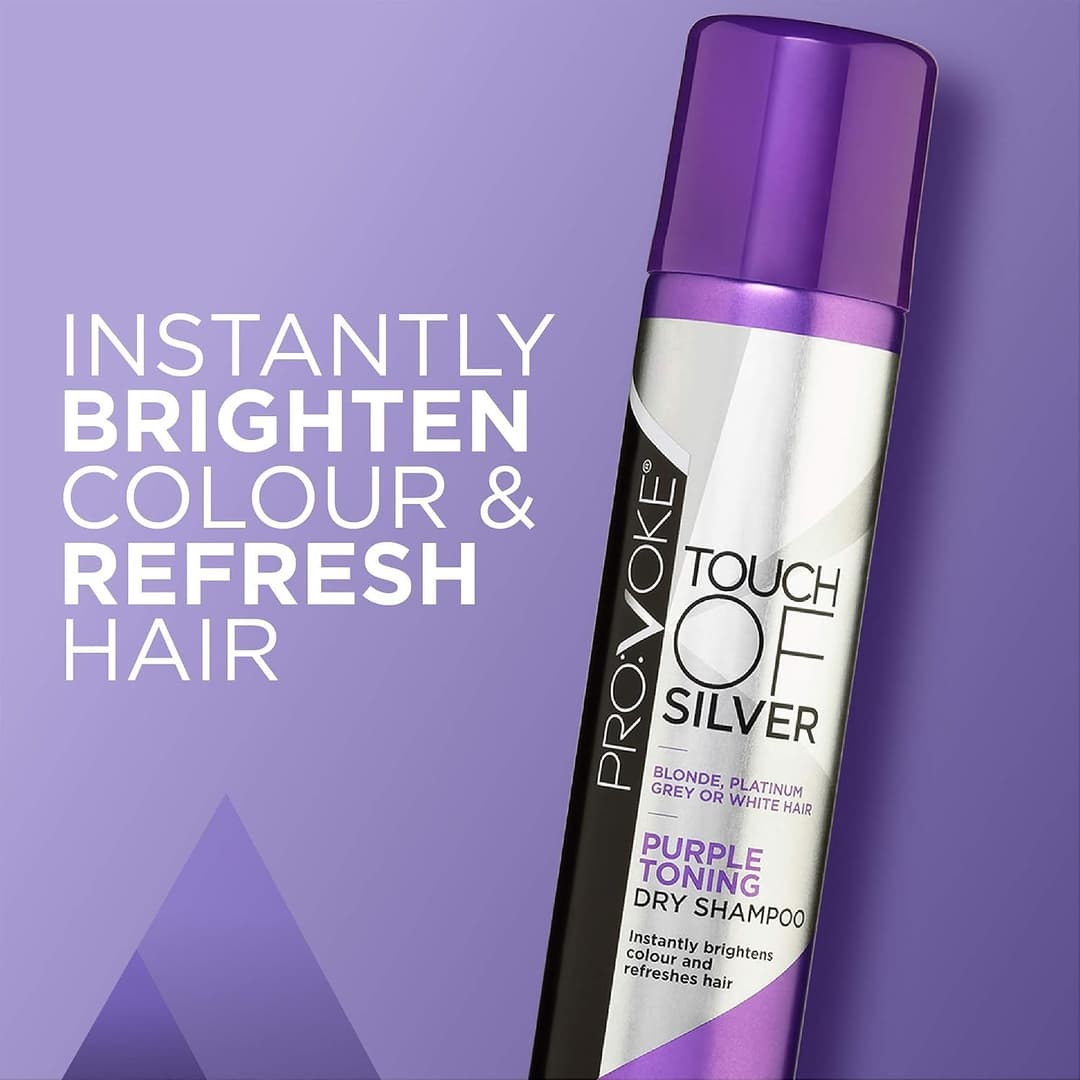 PROVOKE Touch Of Silver Purple Toning Dry Shampoo 200 ml, Neutralises Brassy Tones and Refreshes Hair, First Ever Dry Shampoo - Image 7