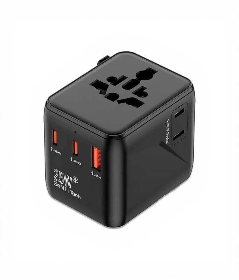 HAVAL 25W FAST CHARGER+UNIVERSAL ADAPTER , COMES WITH 2 USB-C, 1 USB-A PORT