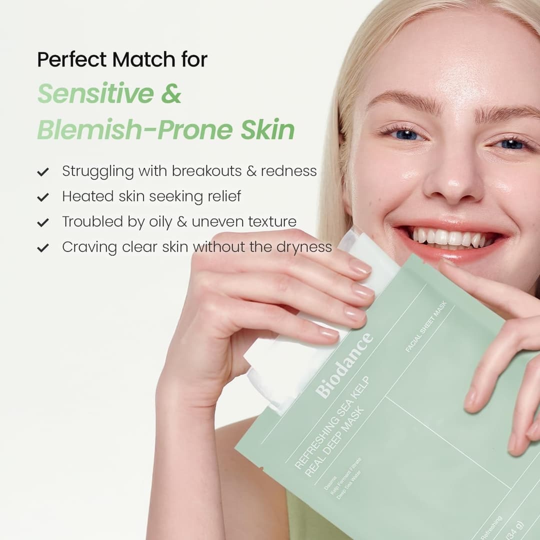 BIODANCE Sea Kelp Hydrogel Overnight Face Mask 4 PCs - Image 3