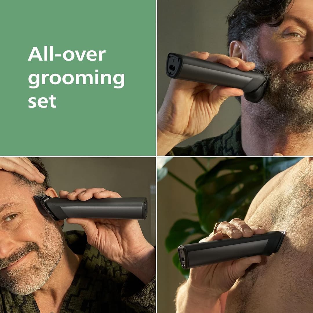 Philips Multigroom 9000 Series All-in-One 23-Piece Trimmer, Shaver & Clipper + OneBlade Trimmer for Men - All-Over Grooming Set for Beard, Nose, Hair & Body, 27 Length Settings (0.2-20 mm), MG9561/30 - Image 8
