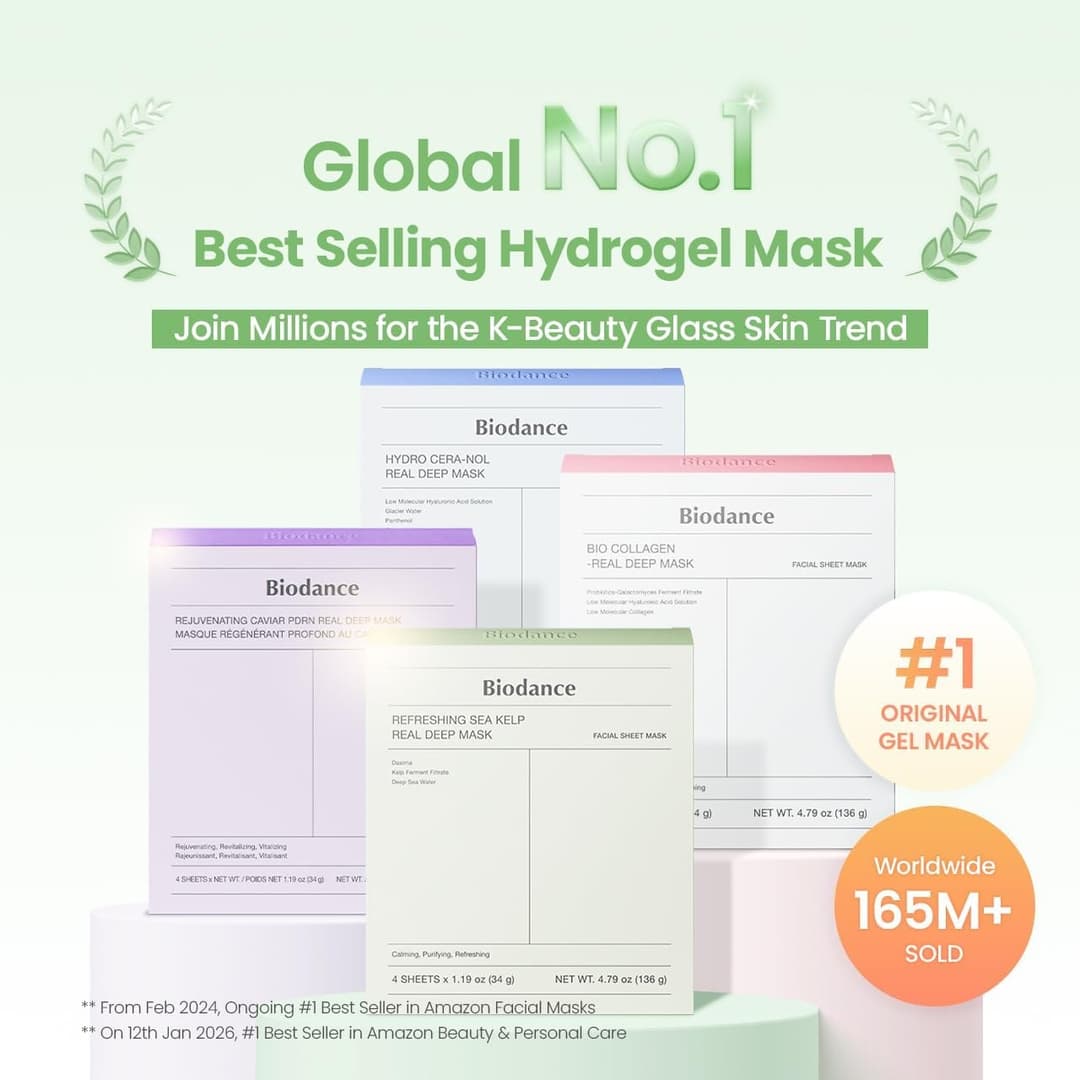 BIODANCE Sea Kelp Hydrogel Overnight Face Mask 4 PCs - Image 7