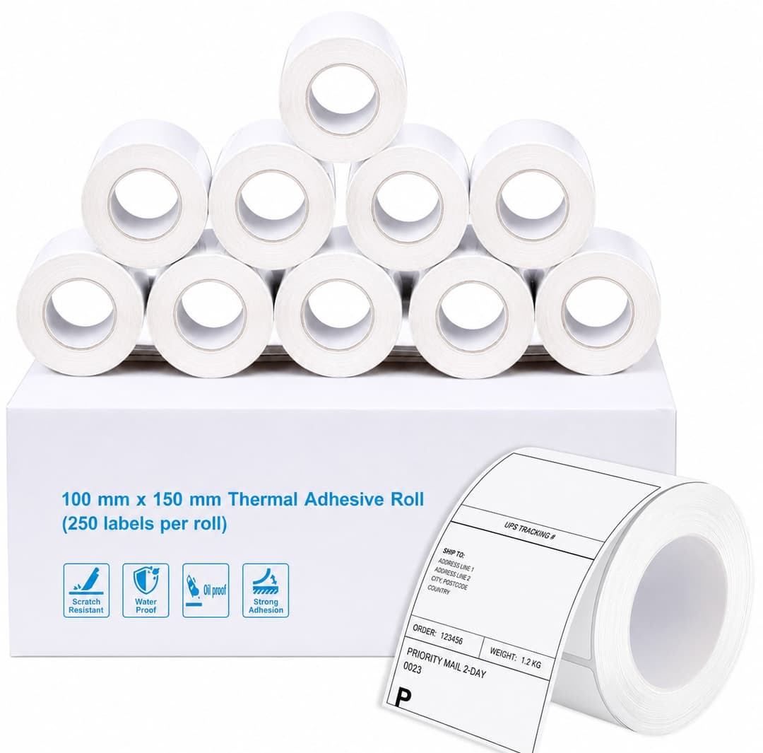 100 x 150 mm (4" x 6") Premium Coated Self-Adhesive Direct Thermal Label for Zebra - Image 1