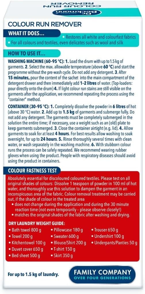 Dr. Beckmann, Colour Run Remover White, 1 Count - Image 5