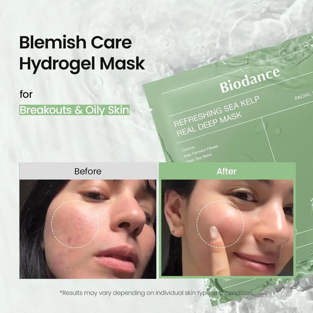 BIODANCE Sea Kelp Hydrogel Overnight Face Mask 4 PCs - Image 6