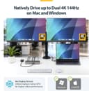 StarTech USB4 Universal Dock Dual 4K 144Hz 8K 60Hz DisplayPort 100W Passtrough thumbnail 4