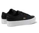Lacoste Ziane Platform Womens Leather Trainers Black White Gold UK Size 4 thumbnail 4