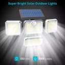 Solar LED Motion Sensor Security Light Outdoor Waterproof Wall Flood Garden Lamp Pack of 2 thumbnail 5