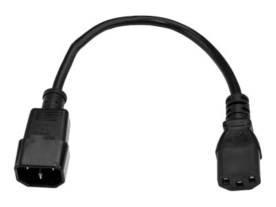 StarTech PXT1001M 1m Power Extension Cord Black - Image 2