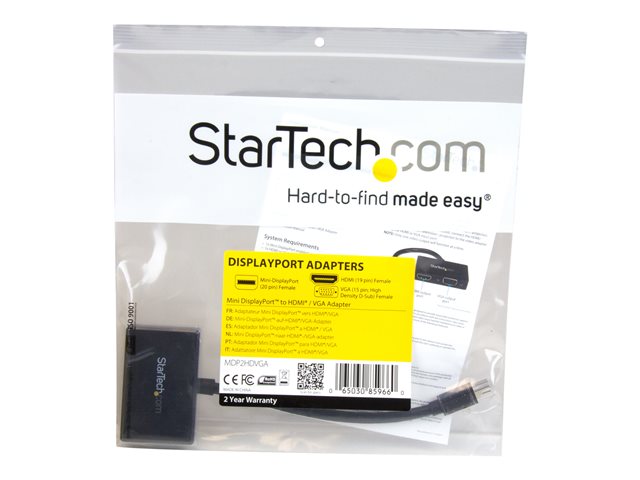 StarTech MDP2HDVGA Mini DisplayPort Video Converter Black thumbnail 7