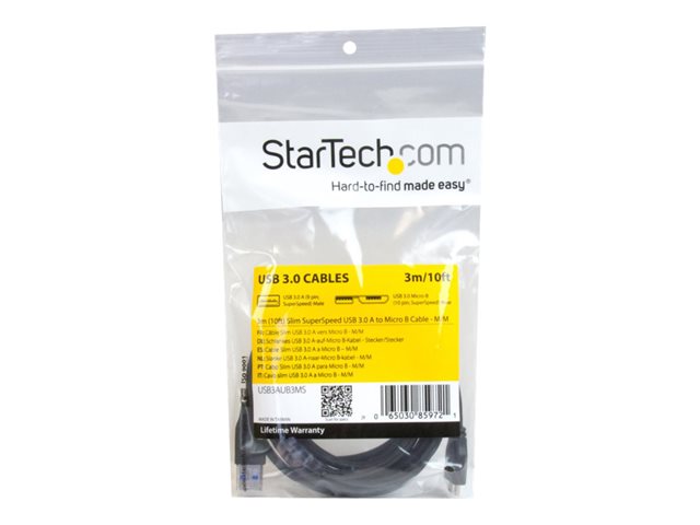 StarTech USB3AUB3MS USB Cable Black thumbnail 5