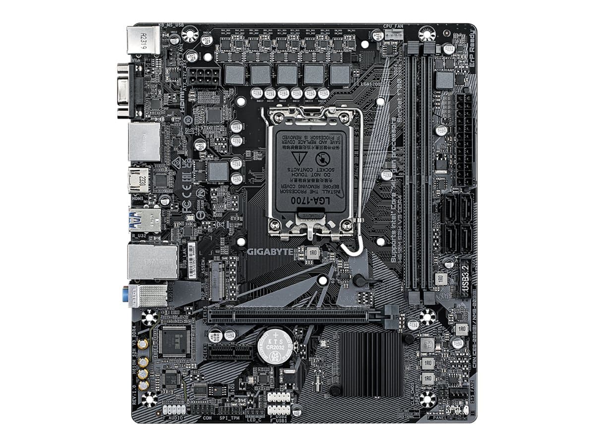 Gigabyte H610M S2H V3 DDR4 - 1.0 - motherboard - micro ATX - LGA1700 Socket - H610