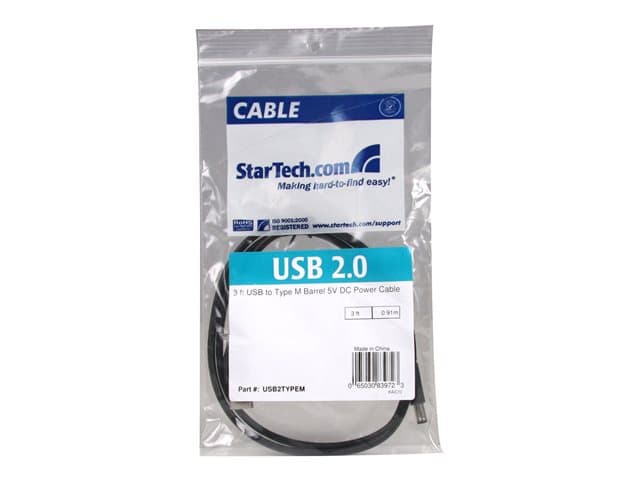 StarTech USB Type-M to DC 5V Power Cable Black - Image 5