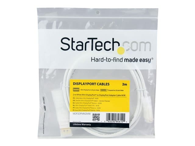 StarTech MDP2DPMM2MW DisplayPort Cable White - Image 4