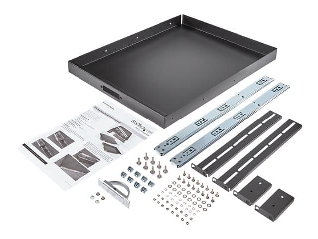 StarTech SLIDESHELFD Rack Keyboard Shelf Black - Image 4