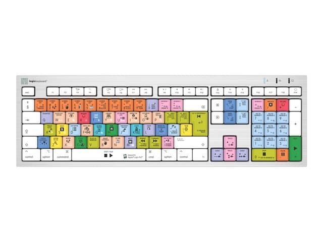 Logic Keyboards Logic Pro X ALBA Keyboard Silver - Image 1