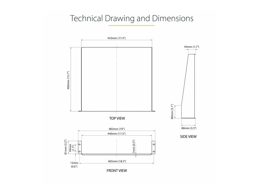 StarTech CABSHELF 2U Rack Shelf - Image 1