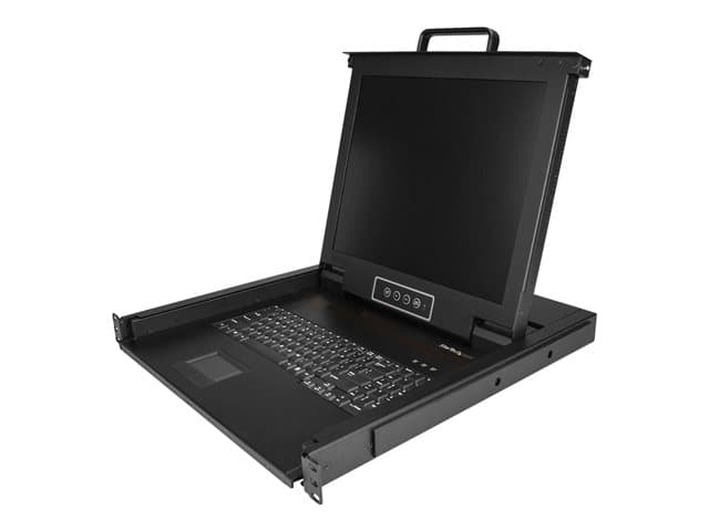 StarTech.com Rackmount KVM Console, Single Port VGA KVM with 17" LCD Monitor for Server Rack, Fully Featured Universal 1U LCD KVM Drawer with Cables & Hardware, USB Support, 50,000 MTBF - LCD KVM Concole Drawer (RKCONS1701) - KVM console - 17" - Image 3