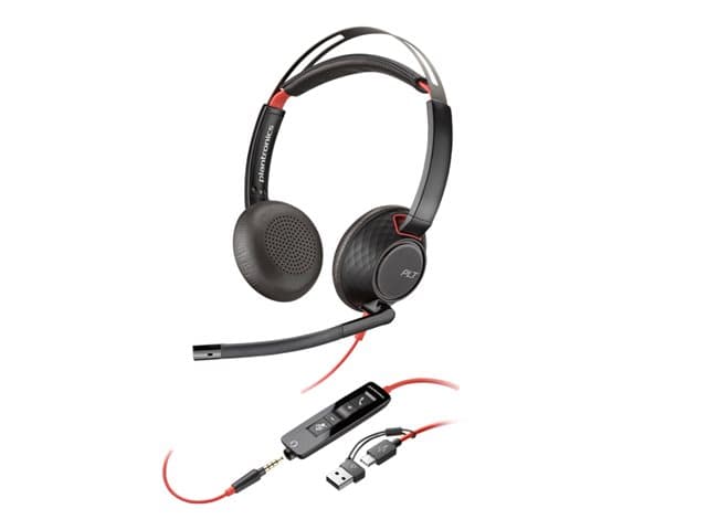 HP Poly Blackwire 5220 - headset - USB-C, 3.5 mm jack, USB-A - Image 2