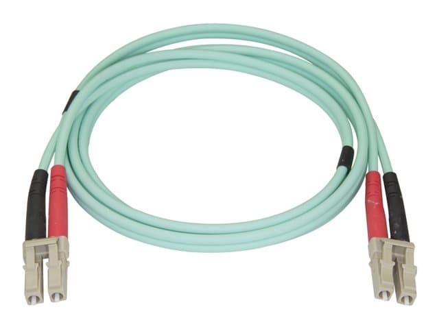 StarTech OM4 LC to LC Fiber Patch Cable 1m Aqua - Image 2