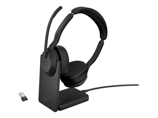 Jabra Evolve2 55 MS Stereo - headset - USB-A - with charging stand - Image 4