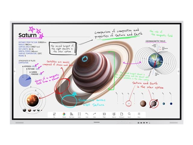 Samsung Flip Pro WM85B WMB Series - 85" LED-backlit LCD display - 4K - for digital signage / interactive communication - Image 1