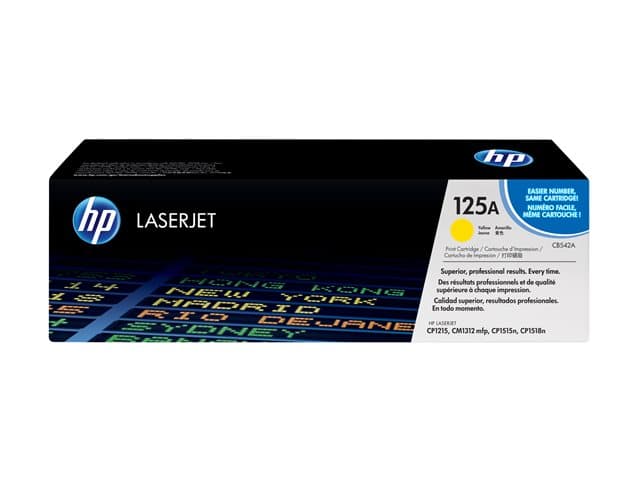 HP 125A CB542A Original LaserJet Toner Cartridge - Yellow - Image 2