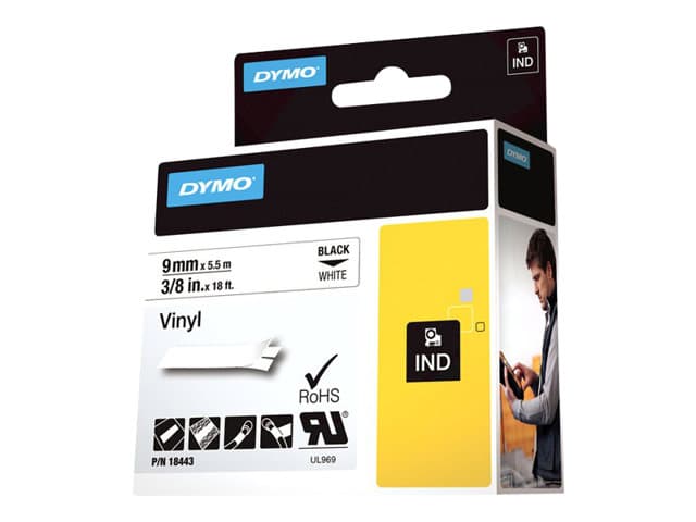 DYMO IND - label tape - 1 cassette(s) - Roll (0.9 cm x 5 m)