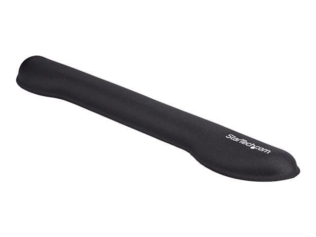 StarTech.com Foam Keyboard Wrist Rest for Ergonomic Typing Support, Padded Non-Slip Keyboard Cushion, Laptop or Desktop Computer Keyboard Wrist, Hand & Arm Rest, Soft Black Nylon Rest Pad - Soft Black Wrist Rest (WRSTRST) - keyboard wrist rest - Image 1