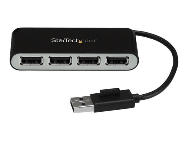 StarTech ST4200MINI2 USB 2.0 Hub 4 Port Black - Image 1