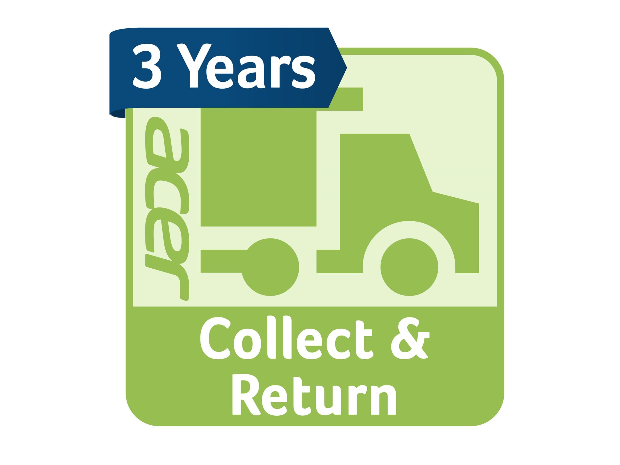 Acer Care Plus Carry-in Virtual Booklet - extended service agreement - 3 years - pick-up and return