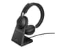 Jabra Evolve2 65 MS Stereo - headset - USB-A - with charging stand