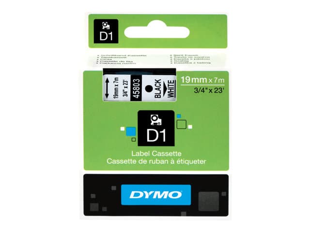 DYMO D1 - tape - glossy - 1 cassette(s) - Roll (1.9cm x 7m) - Image 2