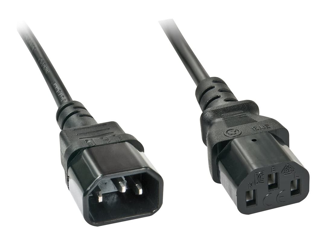 Lindy IEC-Mains Extension Cable 2m Black - Image 1