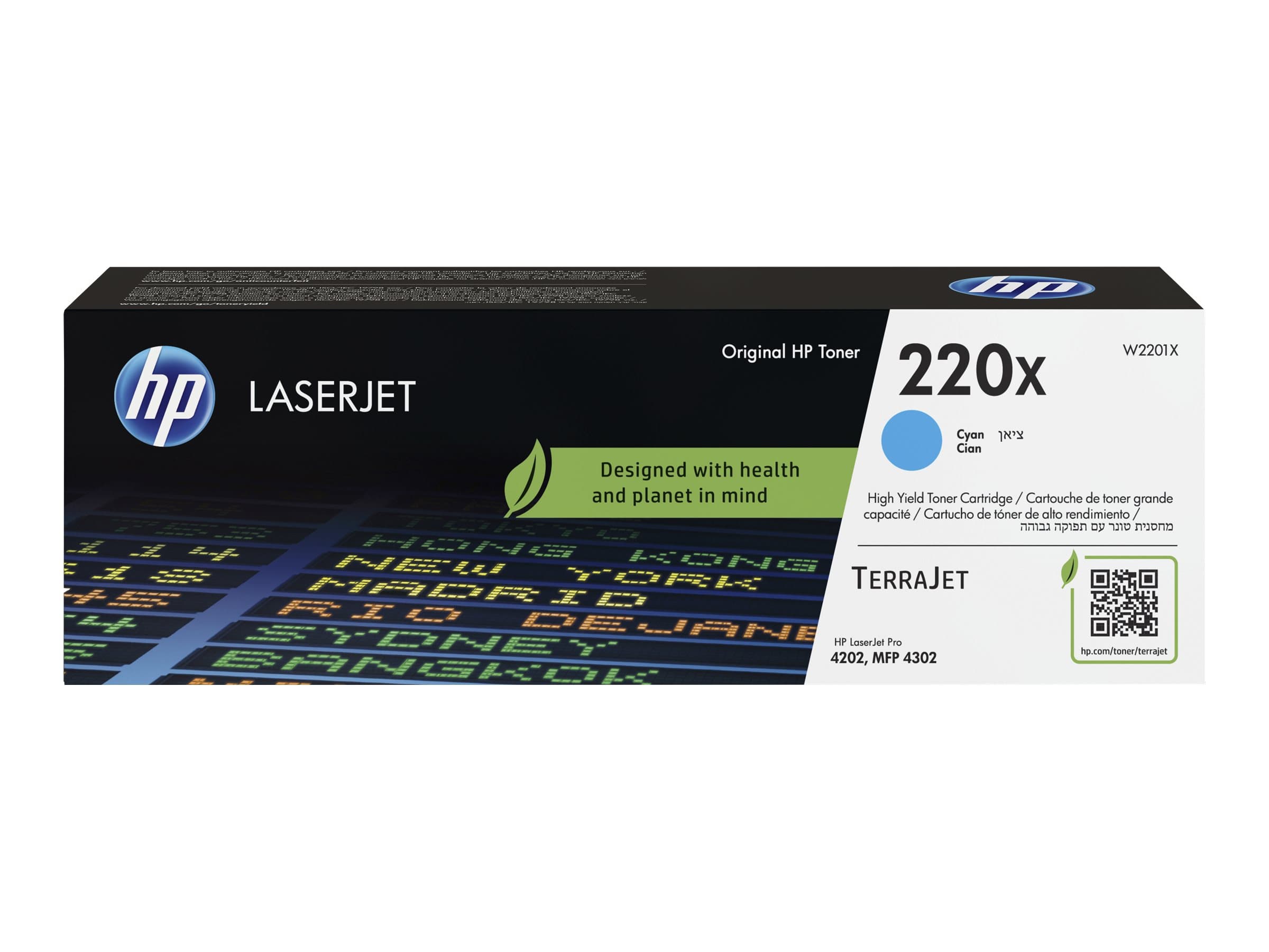 HP 220X - High Yield - cyan - original - LaserJet - toner cartridge (W2201X)