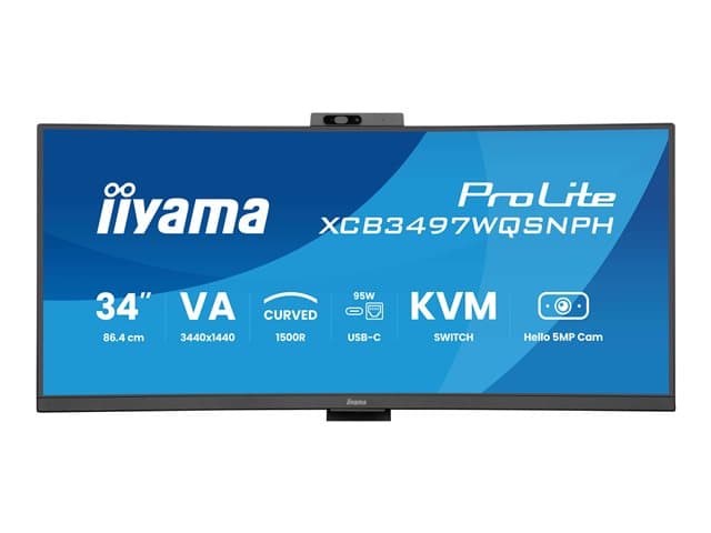 IIYAMA ProLite XCB3497WQSNPH-B1 34" Monitor Black - Image 2