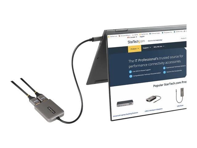 StarTech USB-C to Dual HDMI MST Hub Grey - Image 4