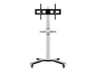 B-TECH XRTROLLEY stand - for flat panel - trolley - black & silver